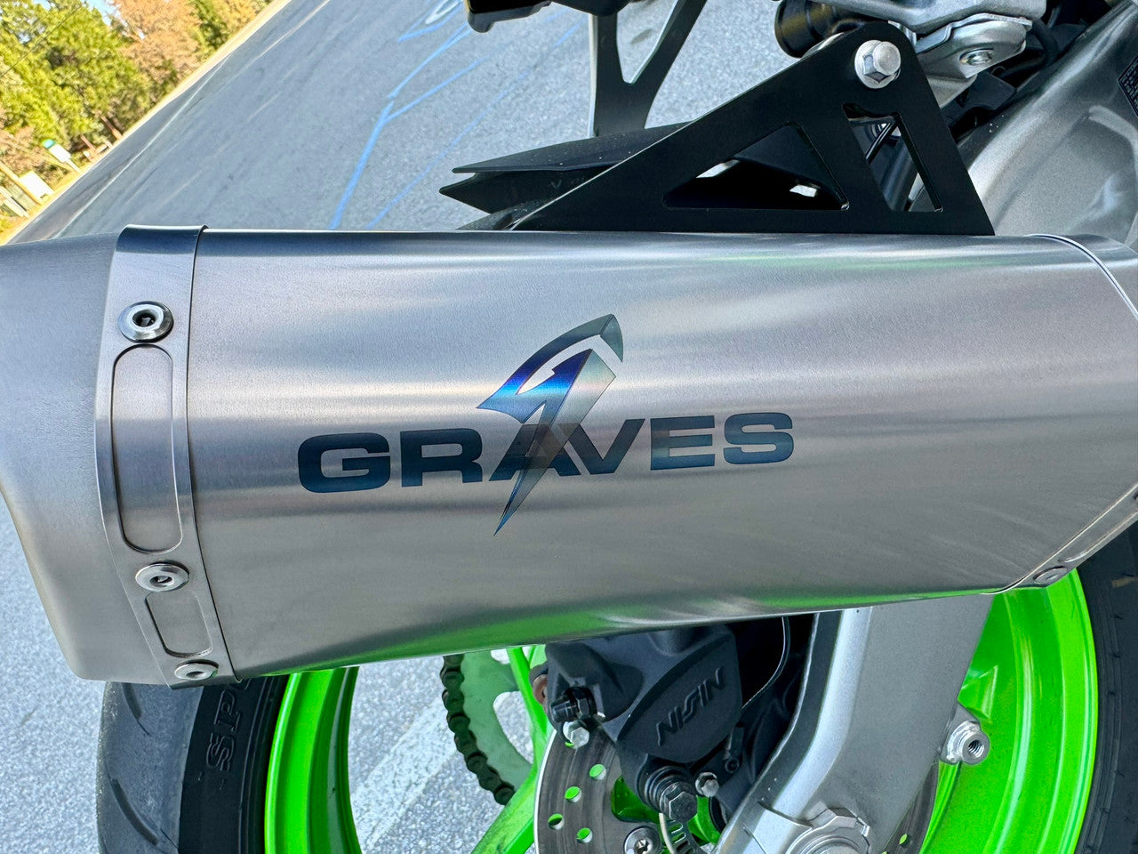 Graves Motorsports Cat-Back Slip-on Titanium Exhaust Kawasaki ZX4-RR/ZX-4R 2023+