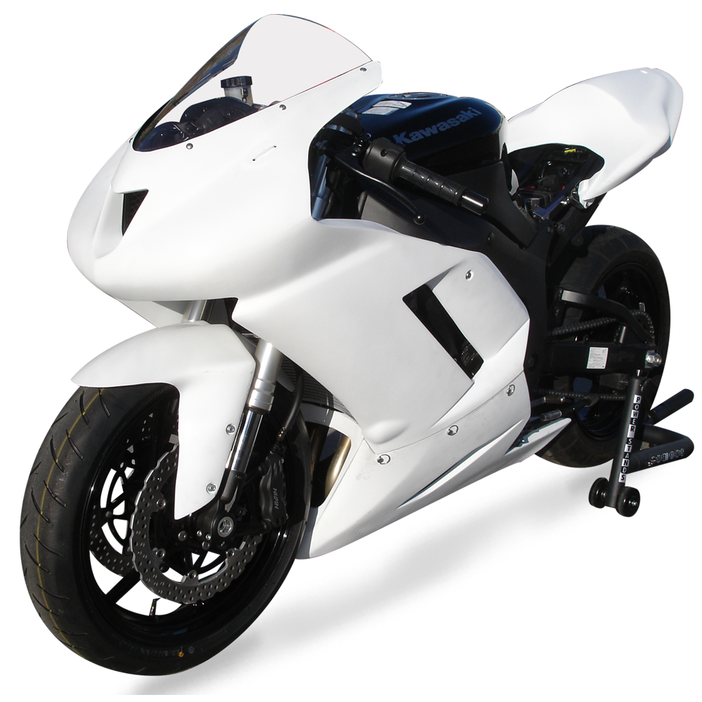 プティページ Hotbodies Racing Race Bodywork Primer Gray Kawasaki ZX6R 2007-2008