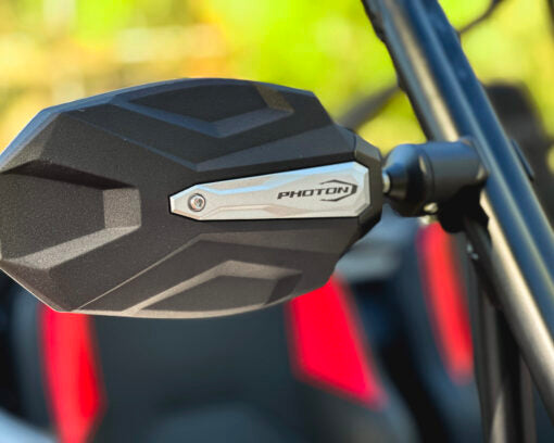 Seizmik Mirror Photon Side View with Cast Aluminum Body & Bezel ? Adjustable Clamp (Pair) - Adventure Parts