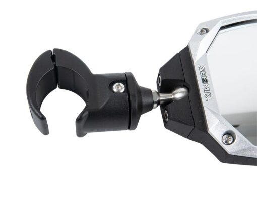 Seizmik Mirror Photon Side View with Cast Aluminum Body & Bezel ? Adjustable Clamp (Pair) - Adventure Parts