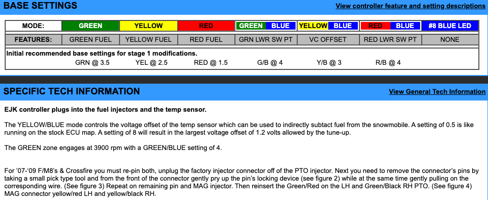 EJK Tuning Kit Fuel Controller Arctic Cat M/F 6/7/8 2005-2009