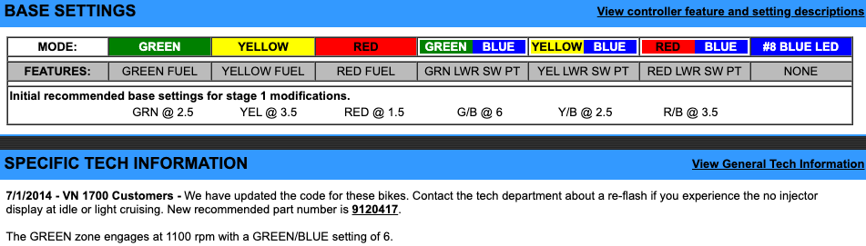 EJK Tuning Kit Fuel Controller Kawasaki Meanstreak 2002-2008