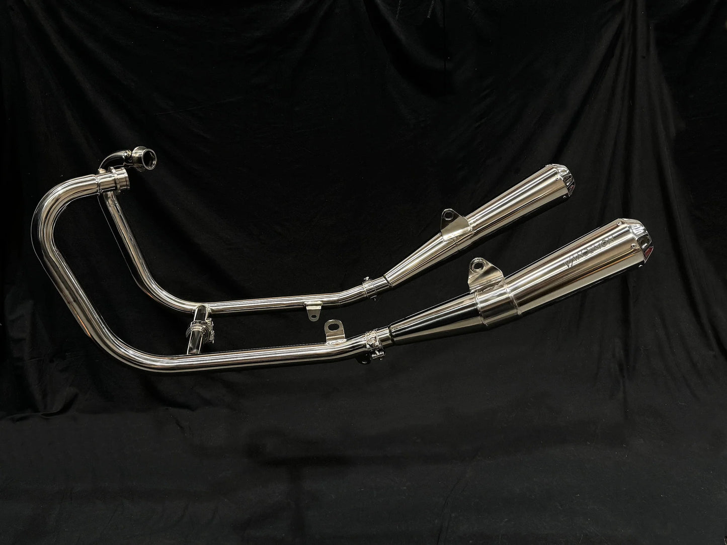 Vandemon Polished Titanium Exhaust System Triumph Speed Twin 1200 - Adventure Parts
