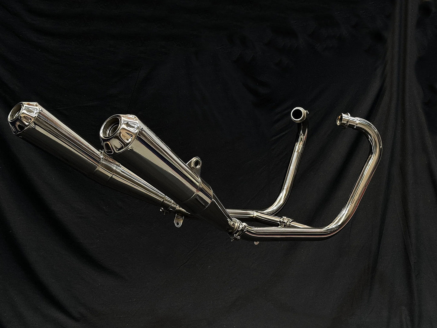 Vandemon Polished Titanium Exhaust System Triumph Speed Twin 1200 - Adventure Parts