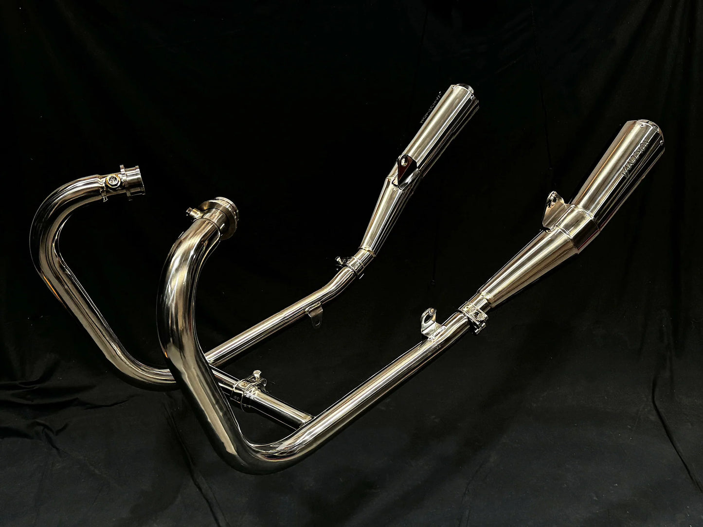 Vandemon Polished Titanium Exhaust System Triumph Speed Twin 1200 - Adventure Parts