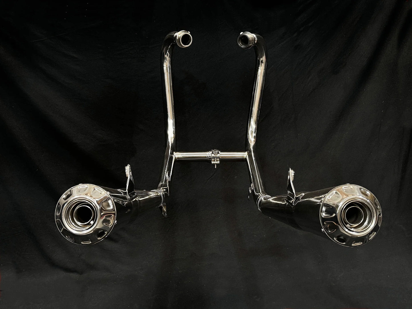 Vandemon Polished Titanium Exhaust System Triumph Speed Twin 1200 - Adventure Parts