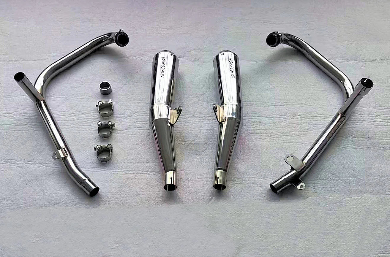 Vandemon Polished Titanium Exhaust System Triumph Speed Twin 1200 - Adventure Parts