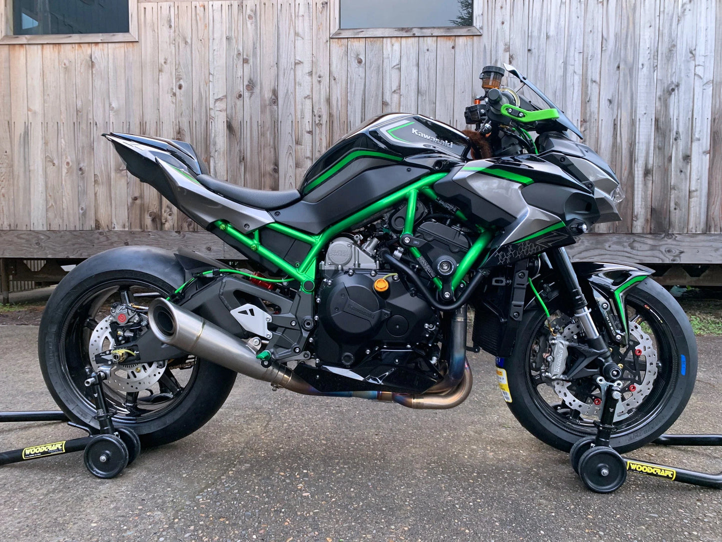 Vandemon Brushed Titanium Exhaust System Kawasaki Ninja ZH2 2020-2025 - Adventure Parts