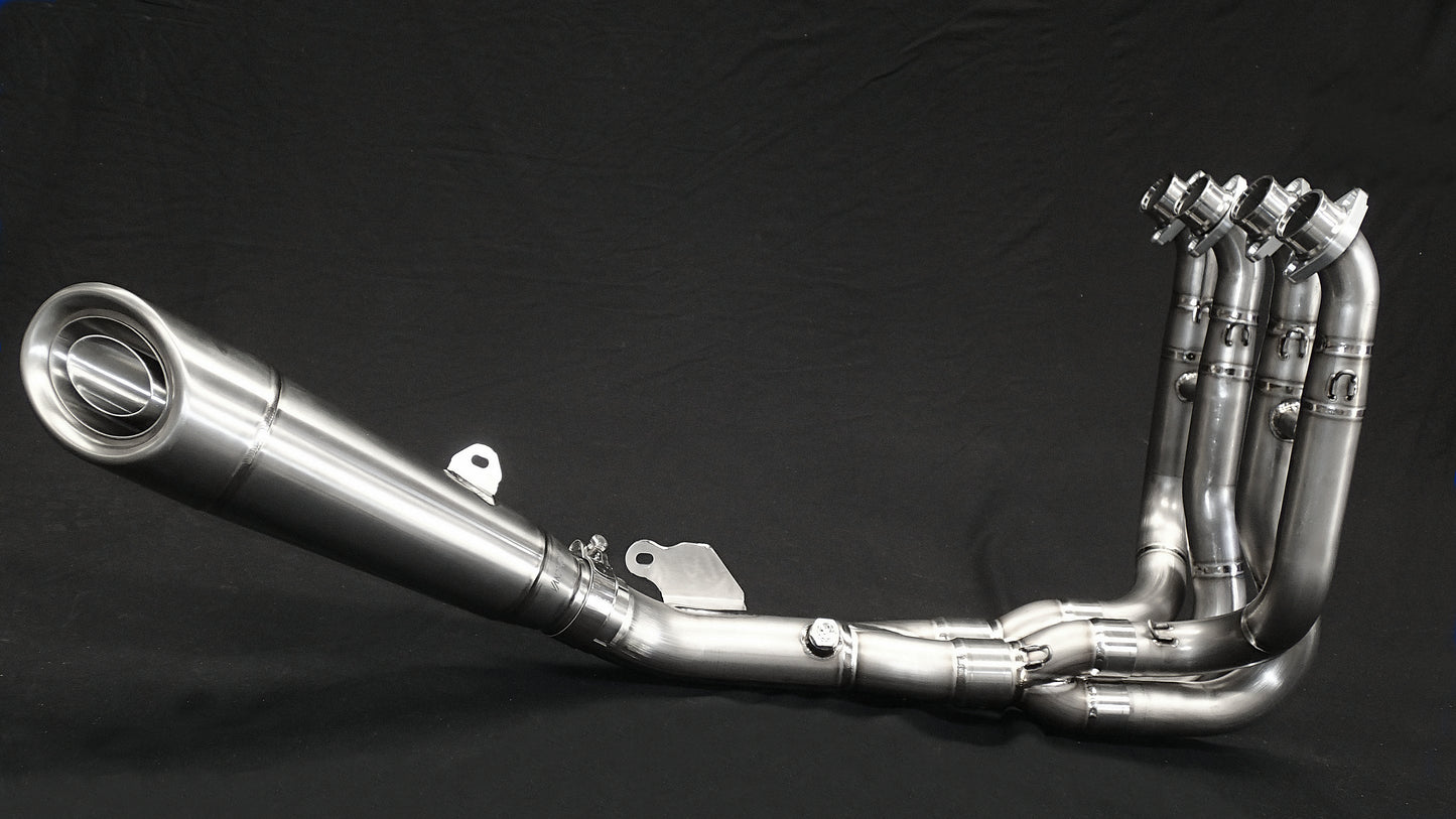 Vandemon Brushed Titanium Exhaust System Kawasaki Ninja ZH2 2020-2025 - Adventure Parts