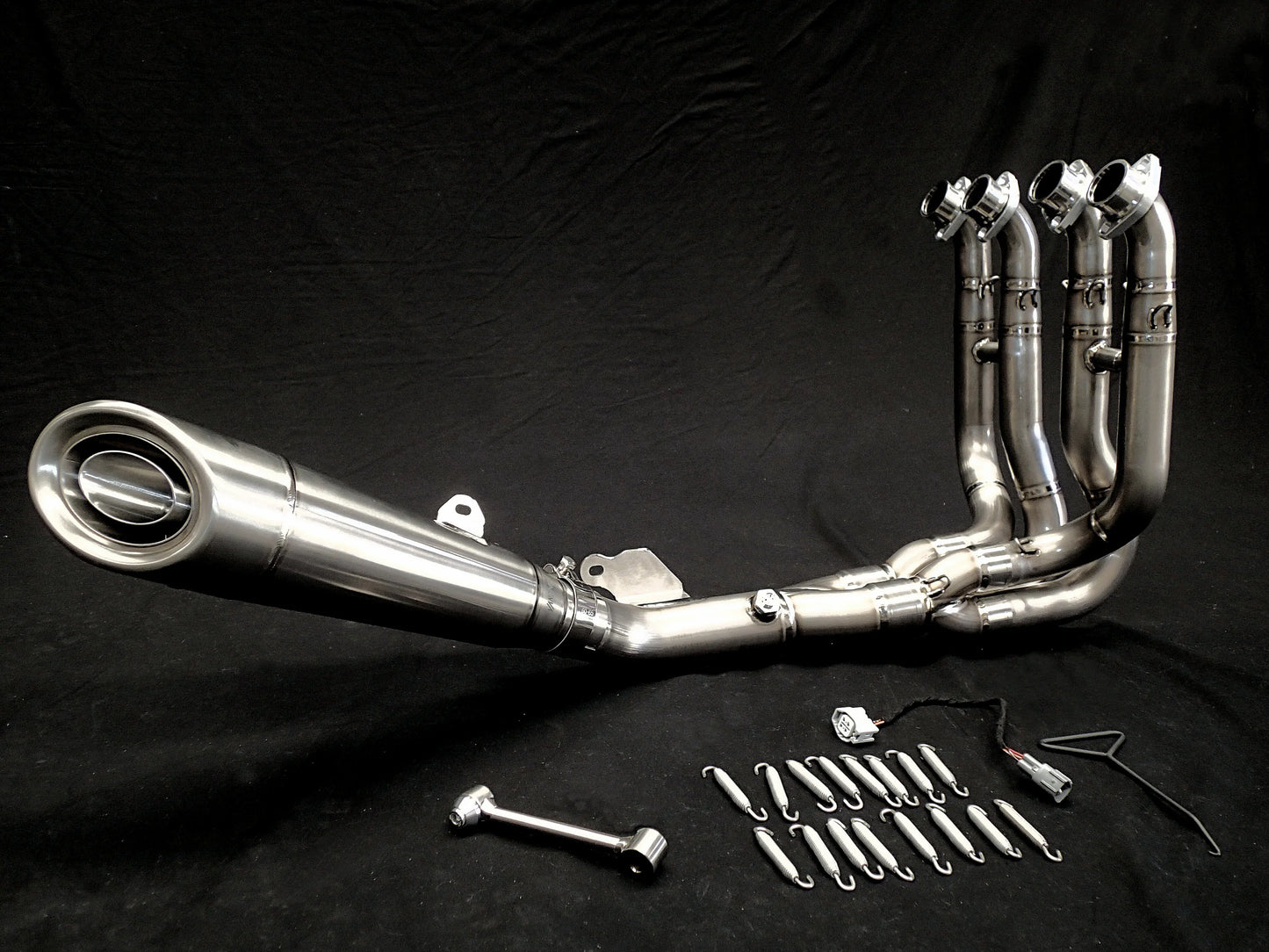Vandemon Brushed Titanium Exhaust System Kawasaki Ninja ZH2 2020-2025 - Adventure Parts