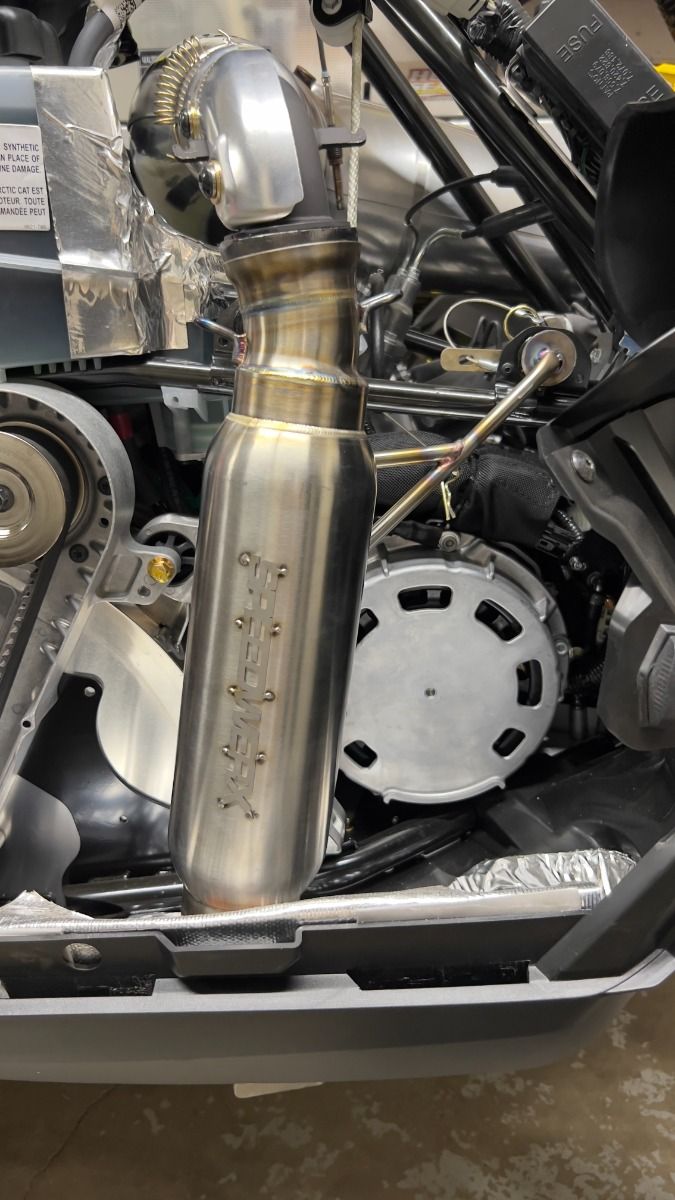 Speedwerx L2 Competition Series Lightweight Muffler Stainless Steel Arctic Cat ZR/RIOT/M 600 C-TEC2 CATALYST Models 2024-2025