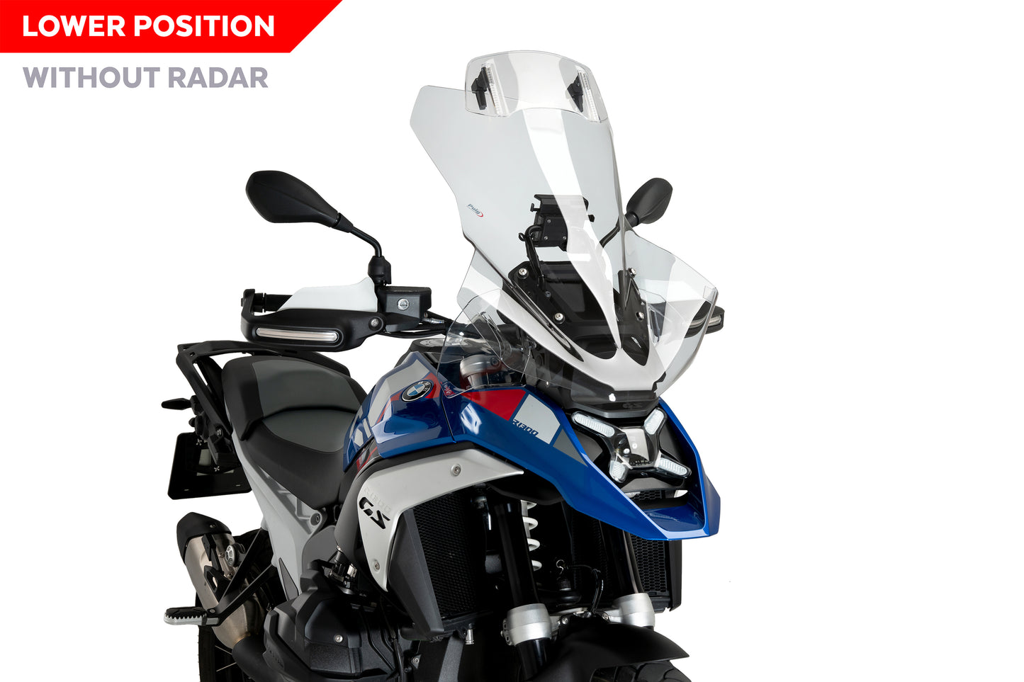 Puig Touring Plus Windshield with Visor Skid Plate 620x526MM BMW R1300GS 2023-2025*