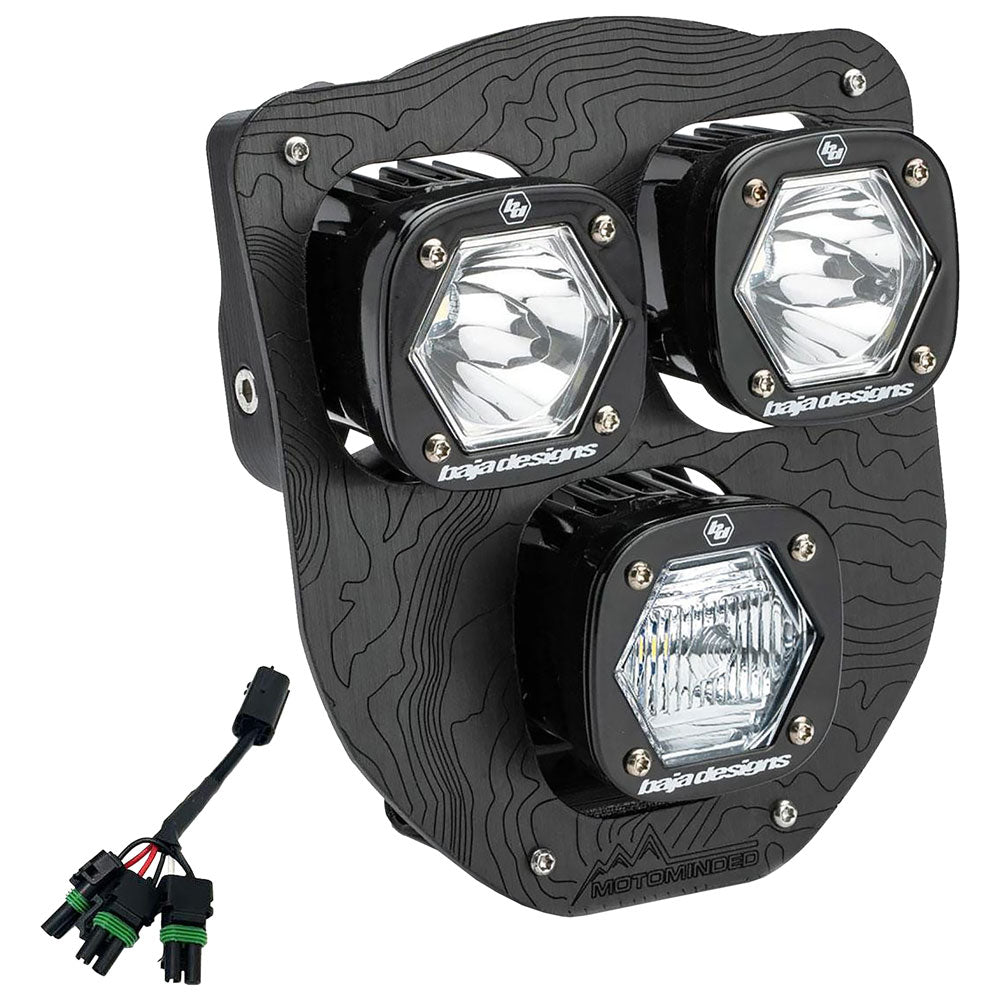 Baja Designs Triple S1 Hydra LED Light Kit with Hi-Low Harness Husqvarna FE 350 S 2024–2026