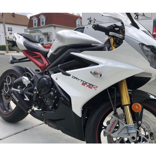 Toce Razor Tip Decat Exhaust - Triumph Daytona 675 2013-2016