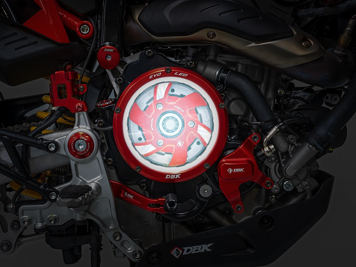 DBK Clutch Cover 3D-EVO Led Ducati Hypermotard 2024-2025 - Adventure Parts