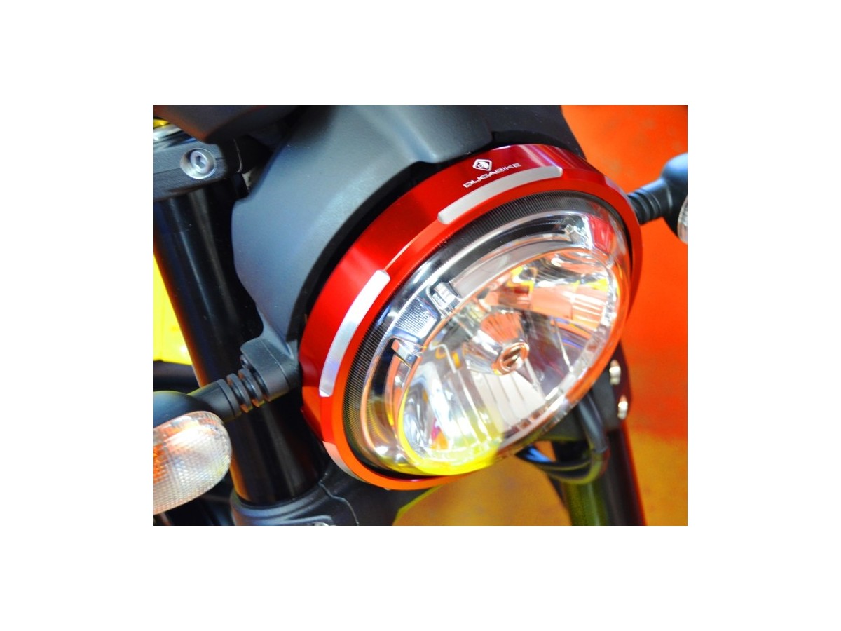 DBK Headlight Trim Billet Aluminium Ducati Scrambler 2015-2025 - Adventure Parts