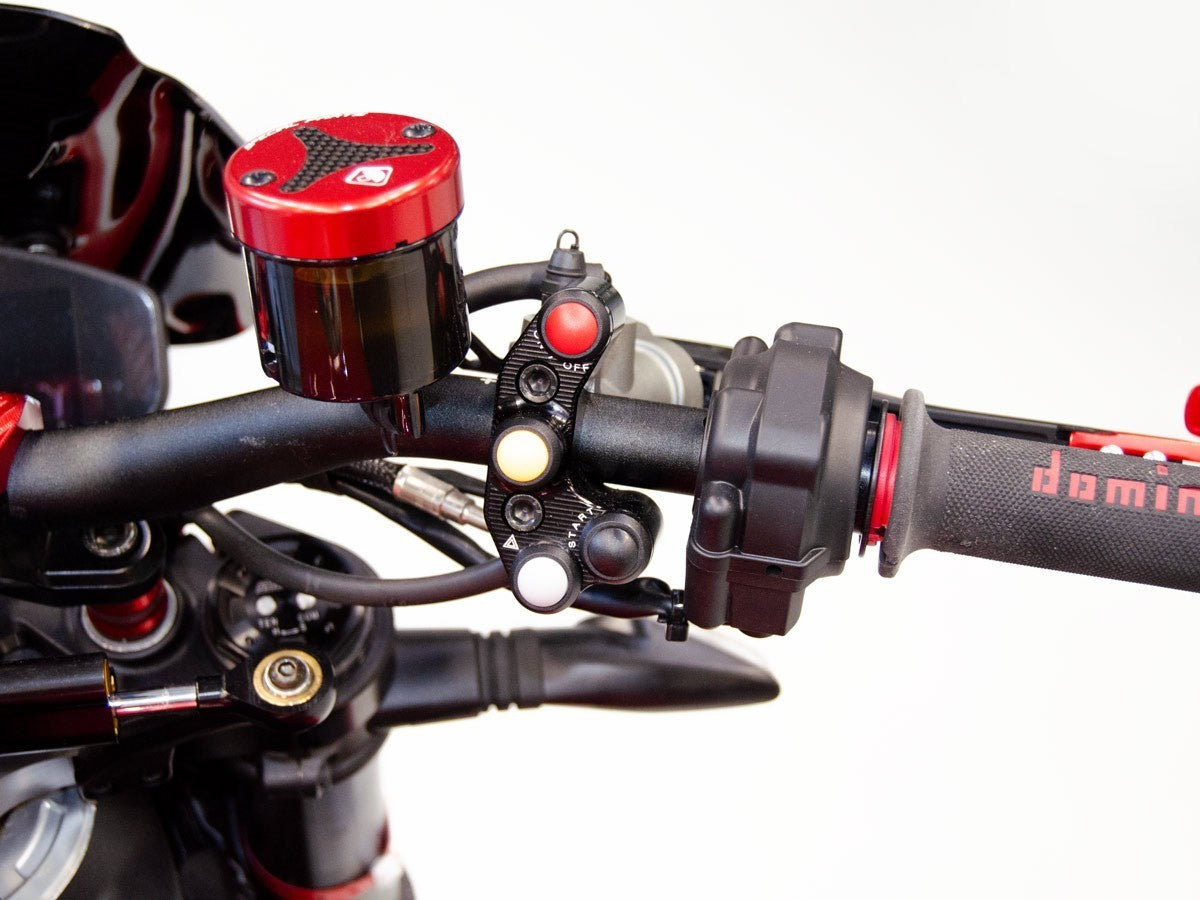 DBK Bracket Brake Pump Brembo Radial With Buttons Integrated Ducati Super Sport 2017-2024 - Adventure Parts