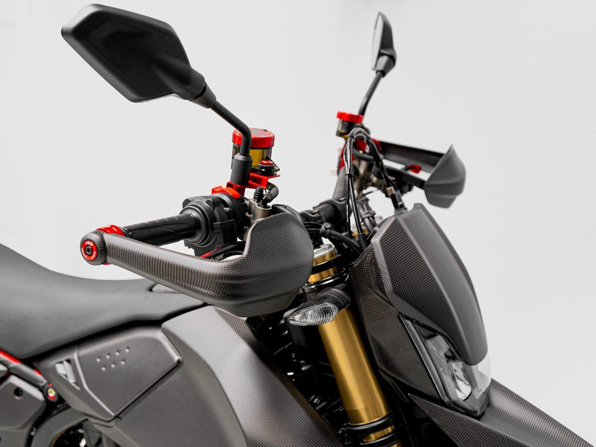 DBK Carbon Handlebar Protections Matt Ducati Multistrada V4 2021-2025 - Adventure Parts