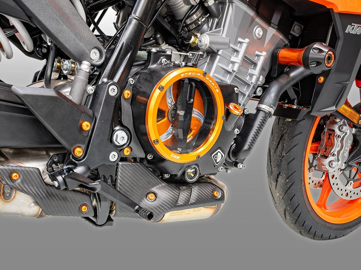 DBK Carbon Exhaust Cover KTM 990 Duke 2024-2025 - Adventure Parts