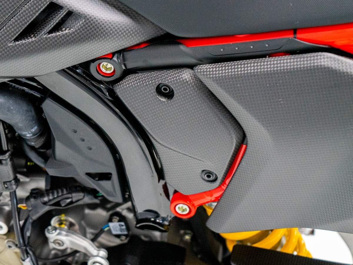 DBK Carbon Frame Covers Ducati Hypermotard 698 Mono 2024-2025 - Adventure Parts