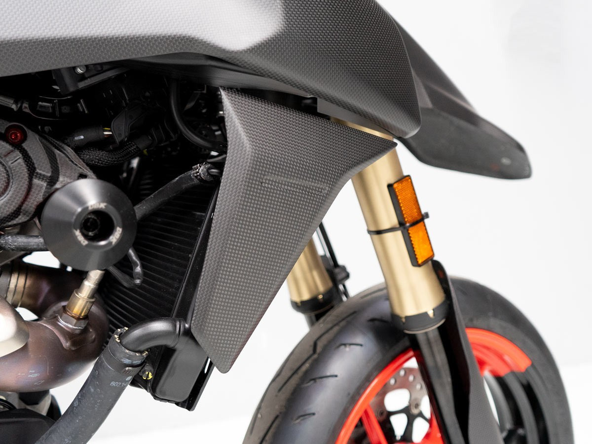 DBK Carbon Radiator Cover Matt Ducati Hypermotard 698 2024-2025 - Adventure Parts