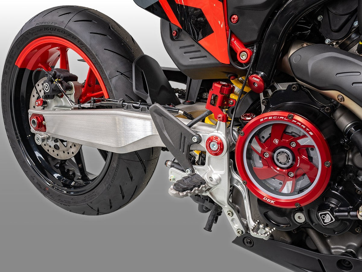 DBK Carbon Heel Guards Matt Ducati Hypermotard 698 Mono/RVE 2024-2025 - Adventure Parts