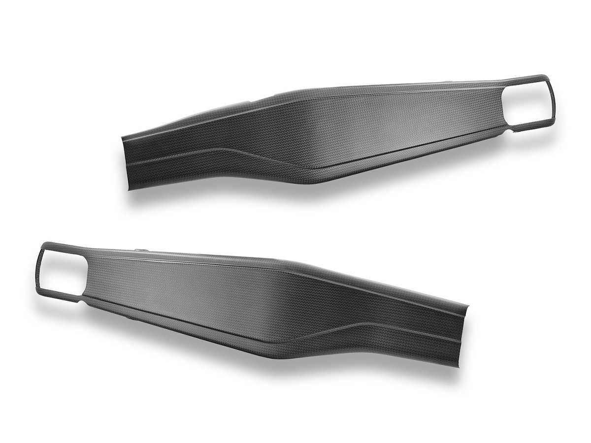 DBK Carbon Swingarm Prot. Covers Mono Matt Ducati Hypermotard 2024-2025 - Adventure Parts