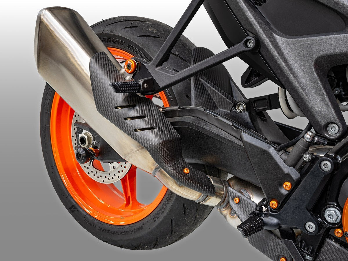 DBK Carbon Muffler Cover Matt KTM 990 Duke 2024-2025 - Adventure Parts