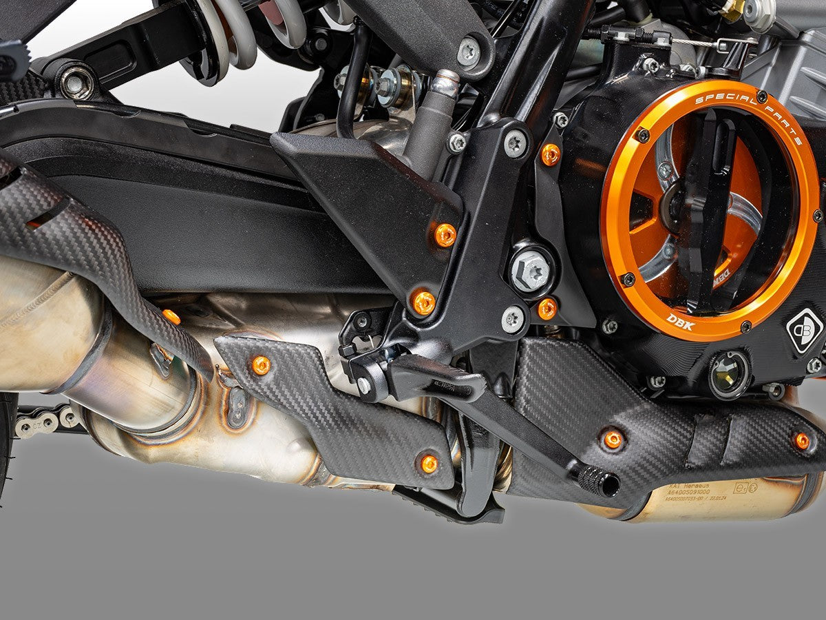 DBK Carbon Exhaust Cover Matt KTM 990 Duke 2024-2025 - Adventure Parts