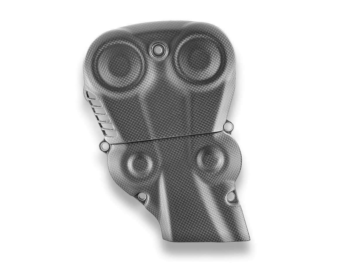 DBK Carbon Belt Covers Matt Ducati Hypermotard 950 2019-2025 - Adventure Parts