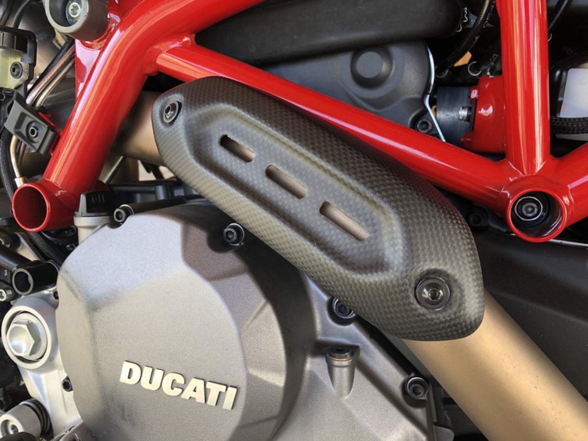 DBK Carbon Heat Guard Ducati Hypermotard 950 2019-2025 - Adventure Parts