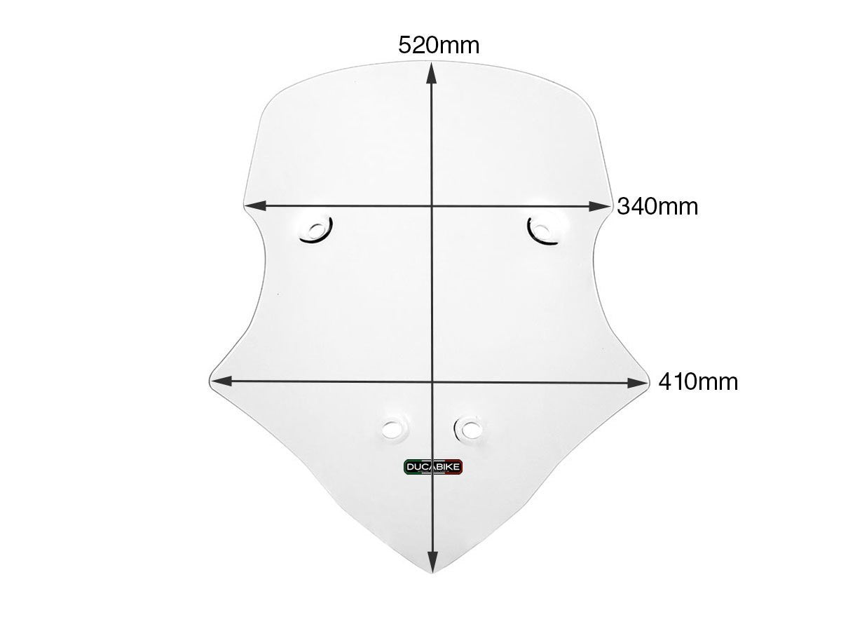 DBK Intermediate Windscreen Ducati Multistrada V4 2021-2025 - Adventure Parts