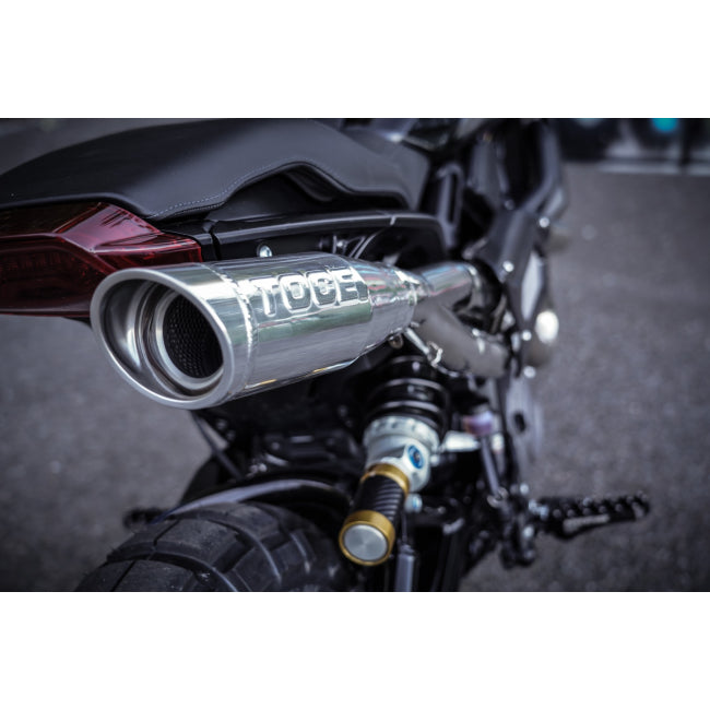 Toce High Mount 2-1 Visor Tip Full Exhaust System- Indian FTR1200