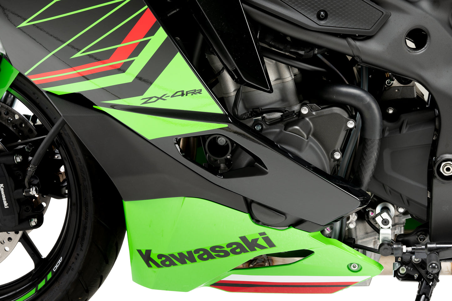 Puig Engine Covers Track for Championship Kawasaki Ninja ZX-4R NINJA, Ninja ZX-4RR NINJA 2024-2025