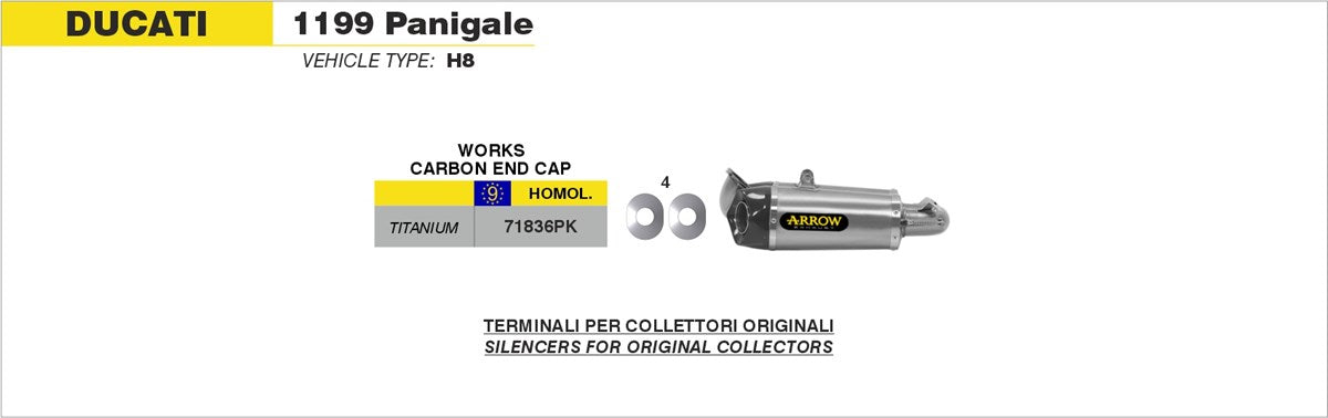 Arrow Full Exhaust System Ducati 1199 Panigale 2012-2015 - Adventure Parts