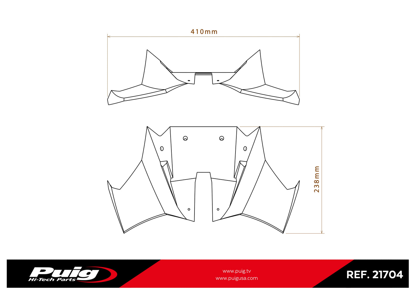 Puig Downforce Naked Frontal Spoiler Suzuki GSX-8S 2023-2025 - Adventure Parts