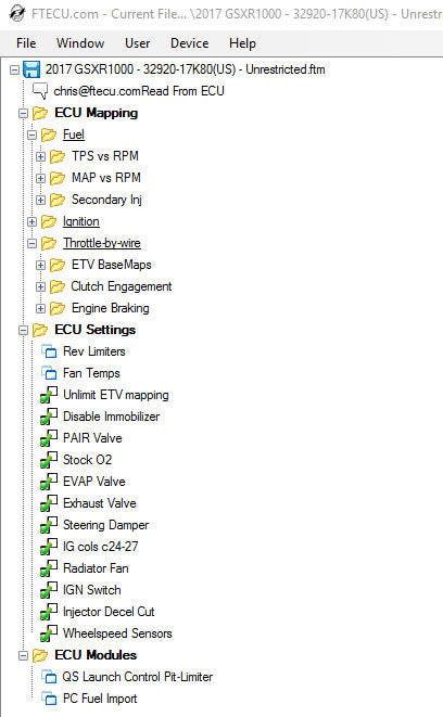 FlashTune ECU Bench Tuning Kit Suzuki GSX-R 1000 2017-2020 - Adventure Parts