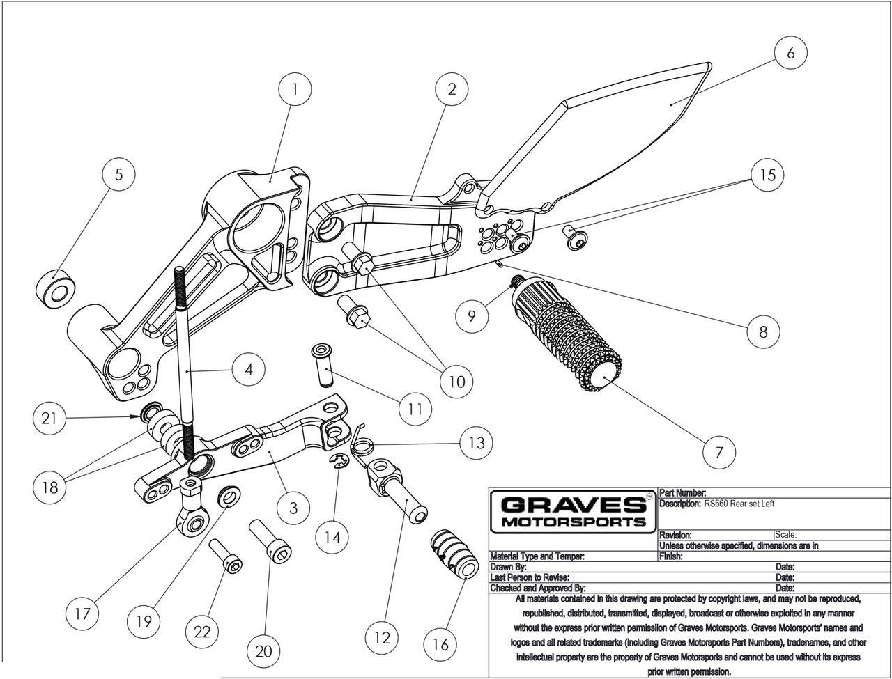 Graves Adjustable Rearsets Aprilia RS660 2021-2024