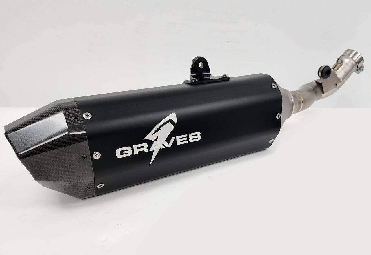 Graves Aluminum Black Exhaust Honda CRF450RL / L / X 2019-2024 - Adventure Parts