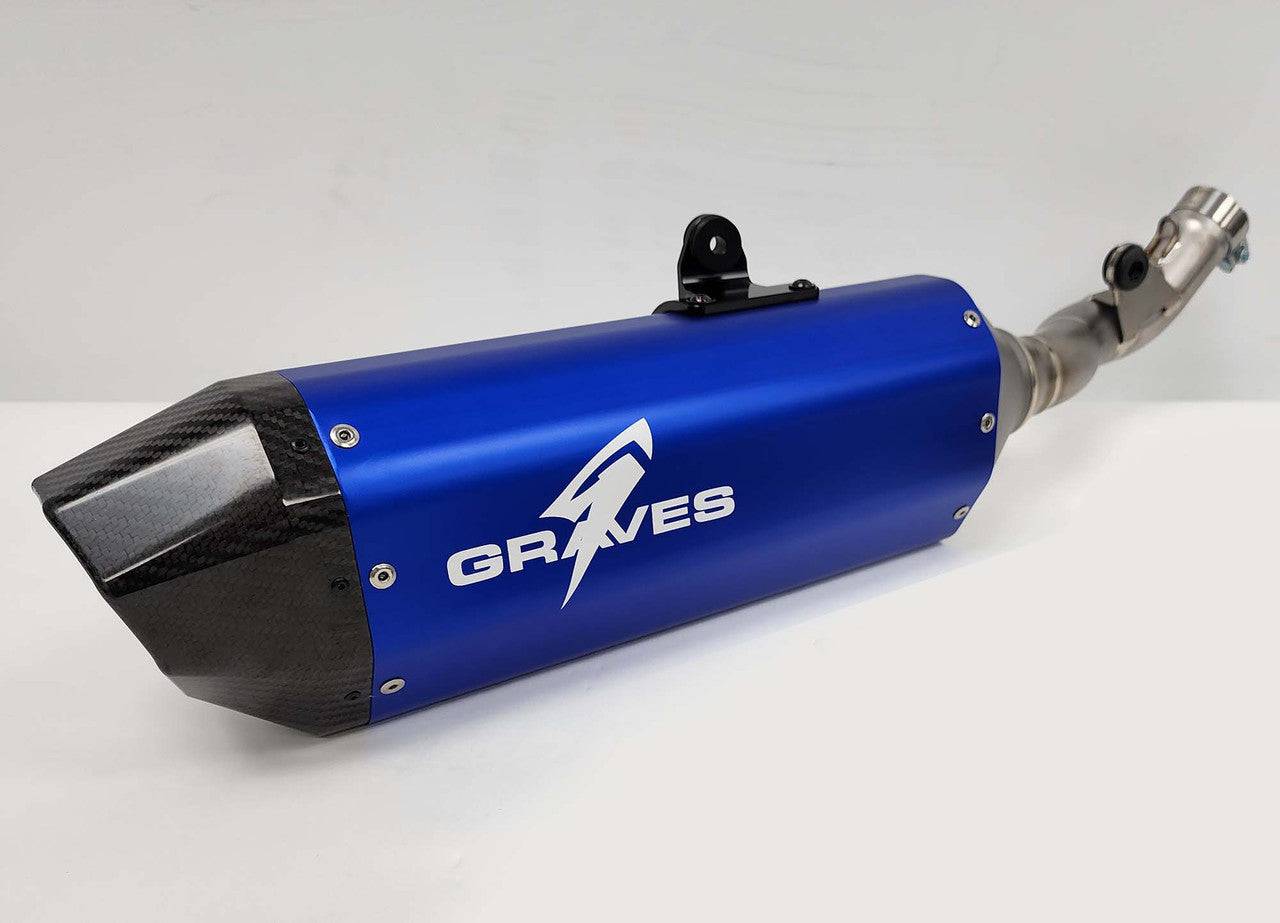 Graves Aluminum Blue Exhaust Honda CRF450RL / L / X 2019-2024 - Adventure Parts