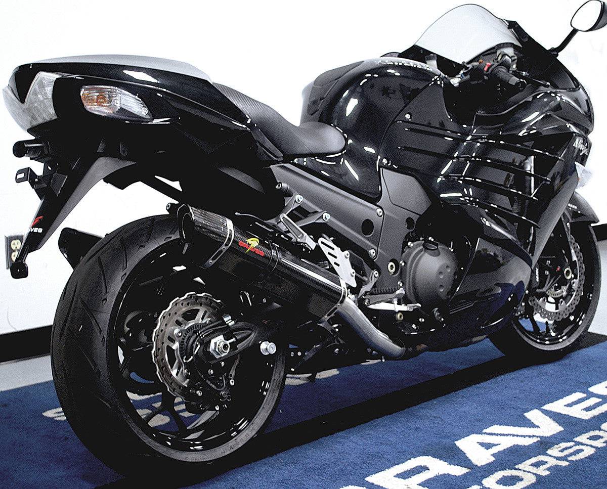 Graves Carbon Fiber Cat Back Slip-on Exhaust Kawasaki Ninja ZX14R 2012-2024 - Adventure Parts