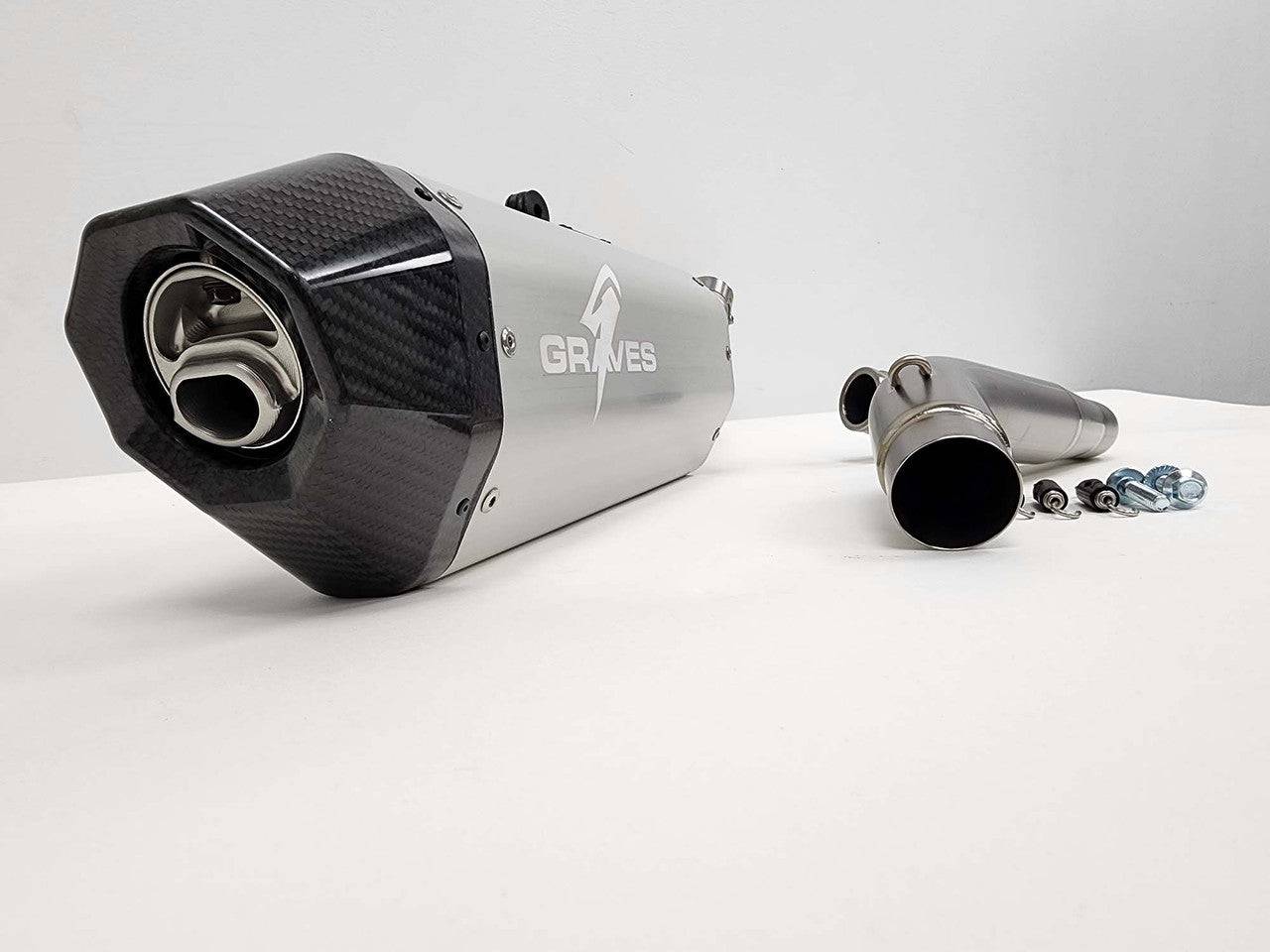 Graves Full Aluminum-Silver Exhaust Honda CRF450RL / L / X 2019-2024 - Adventure Parts
