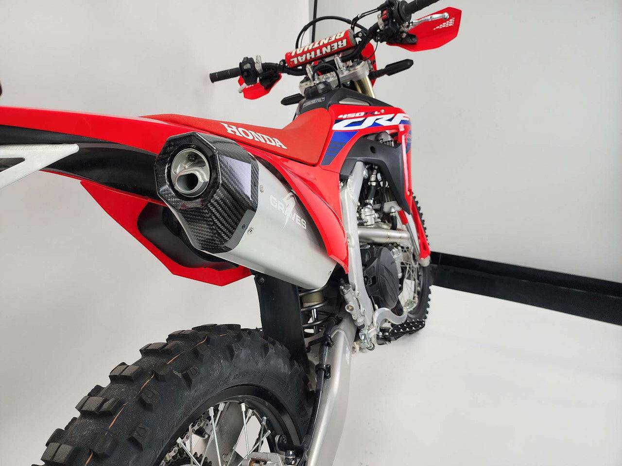 Graves Full Aluminum-Silver Exhaust Honda CRF450RL / L / X 2019-2024 - Adventure Parts