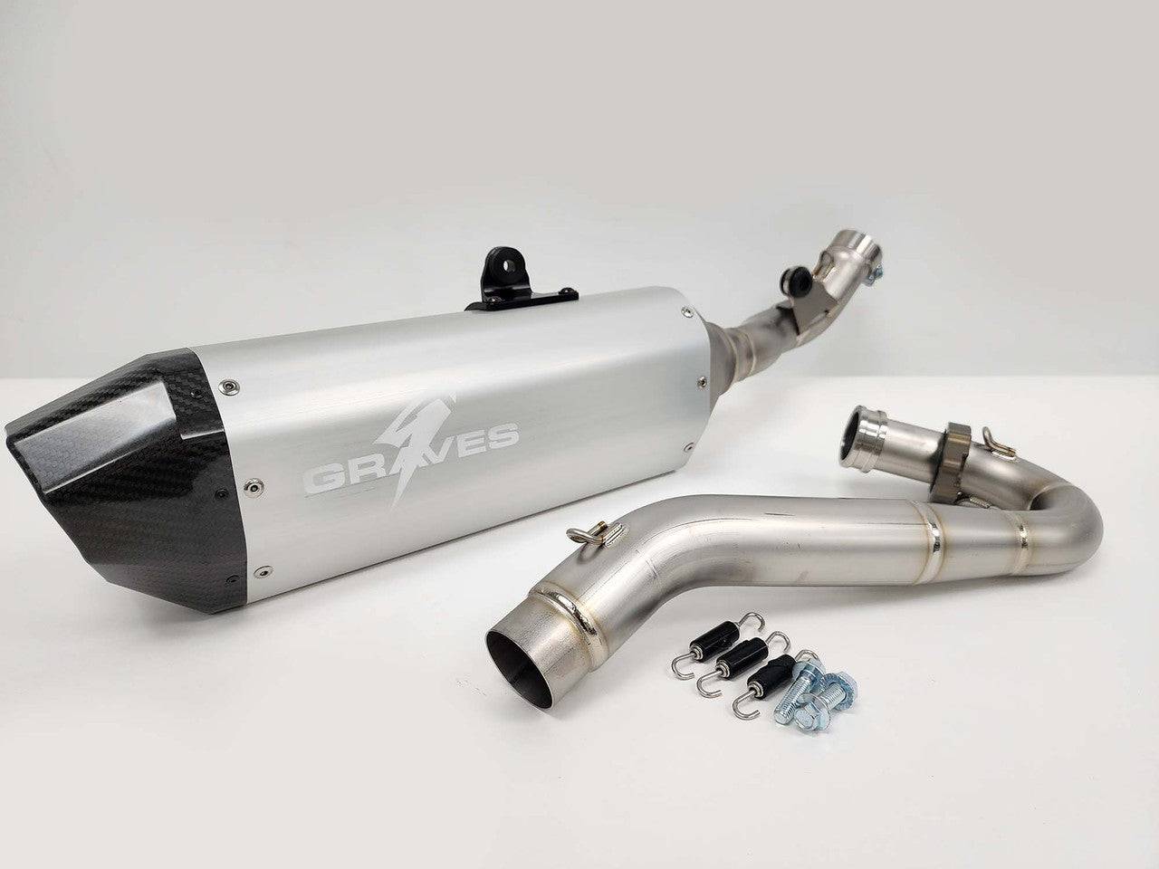 Graves Full Aluminum-Silver Exhaust Honda CRF450RL / L / X 2019-2024 - Adventure Parts