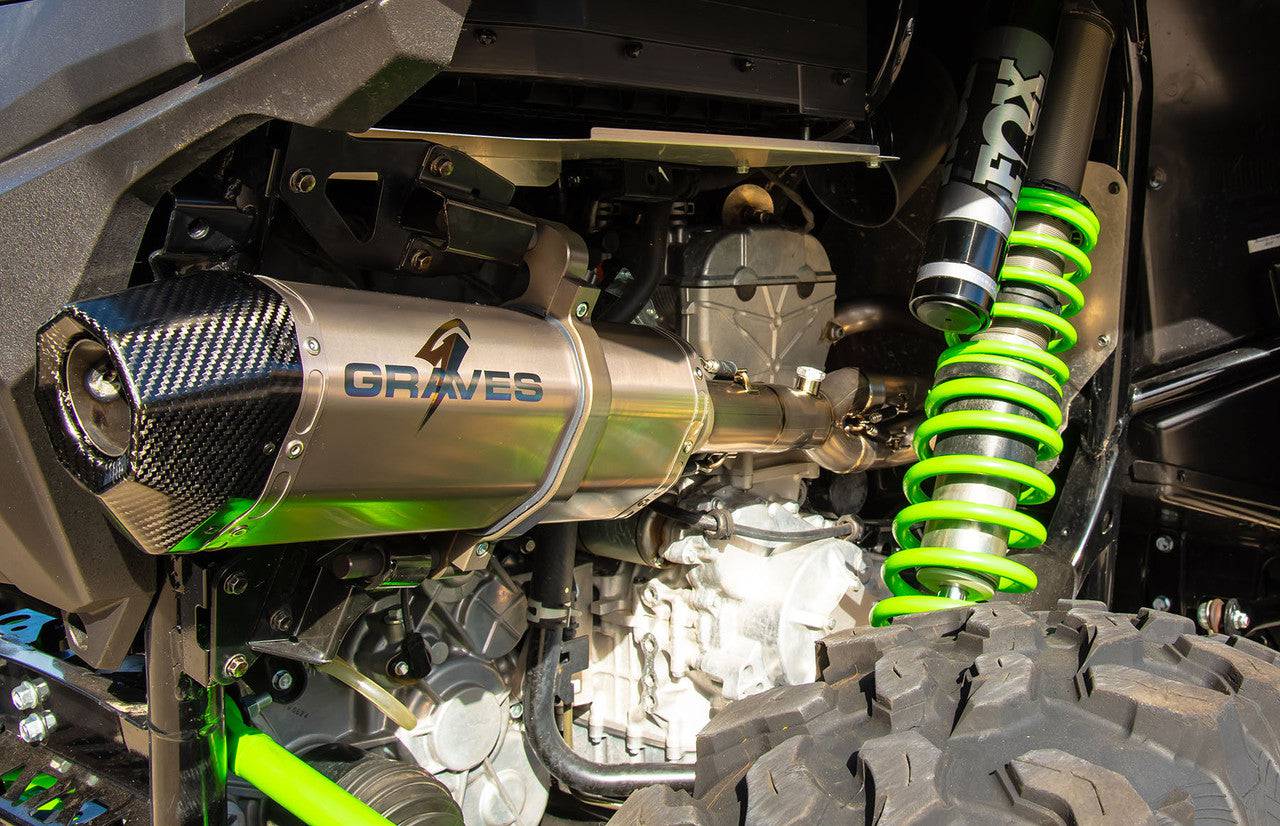 Graves Full Titanium Exhaust System Kawasaki Teryx KRX 1000 2020-2023