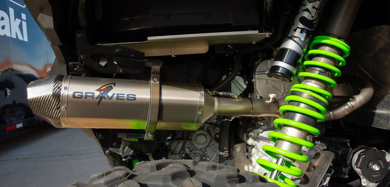 Graves Full Titanium Exhaust System Kawasaki Teryx KRX 1000 2020-2023
