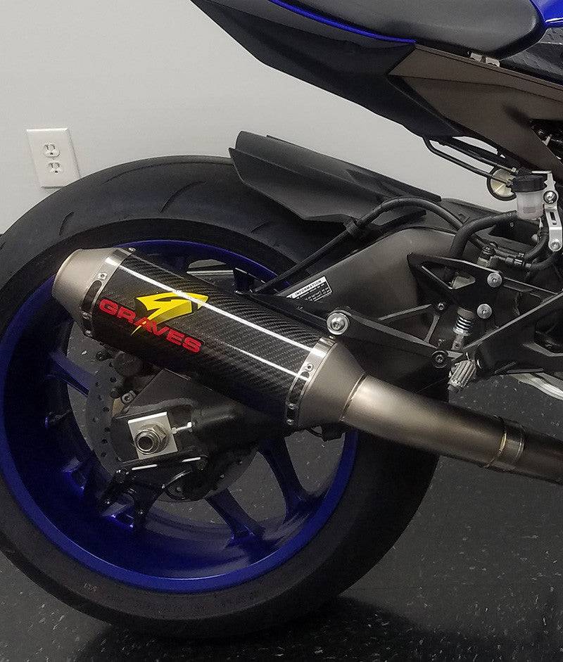 Graves Full Titanium Exhaust System with Carbon 265mm Silencer Yamaha R1 2015-2024 - Adventure Parts