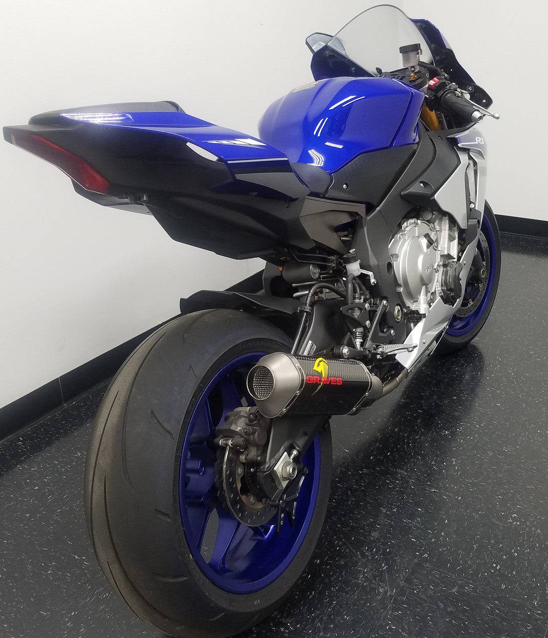 Graves Full Titanium Exhaust System with Carbon 265mm Silencer Yamaha R1 2015-2024 - Adventure Parts