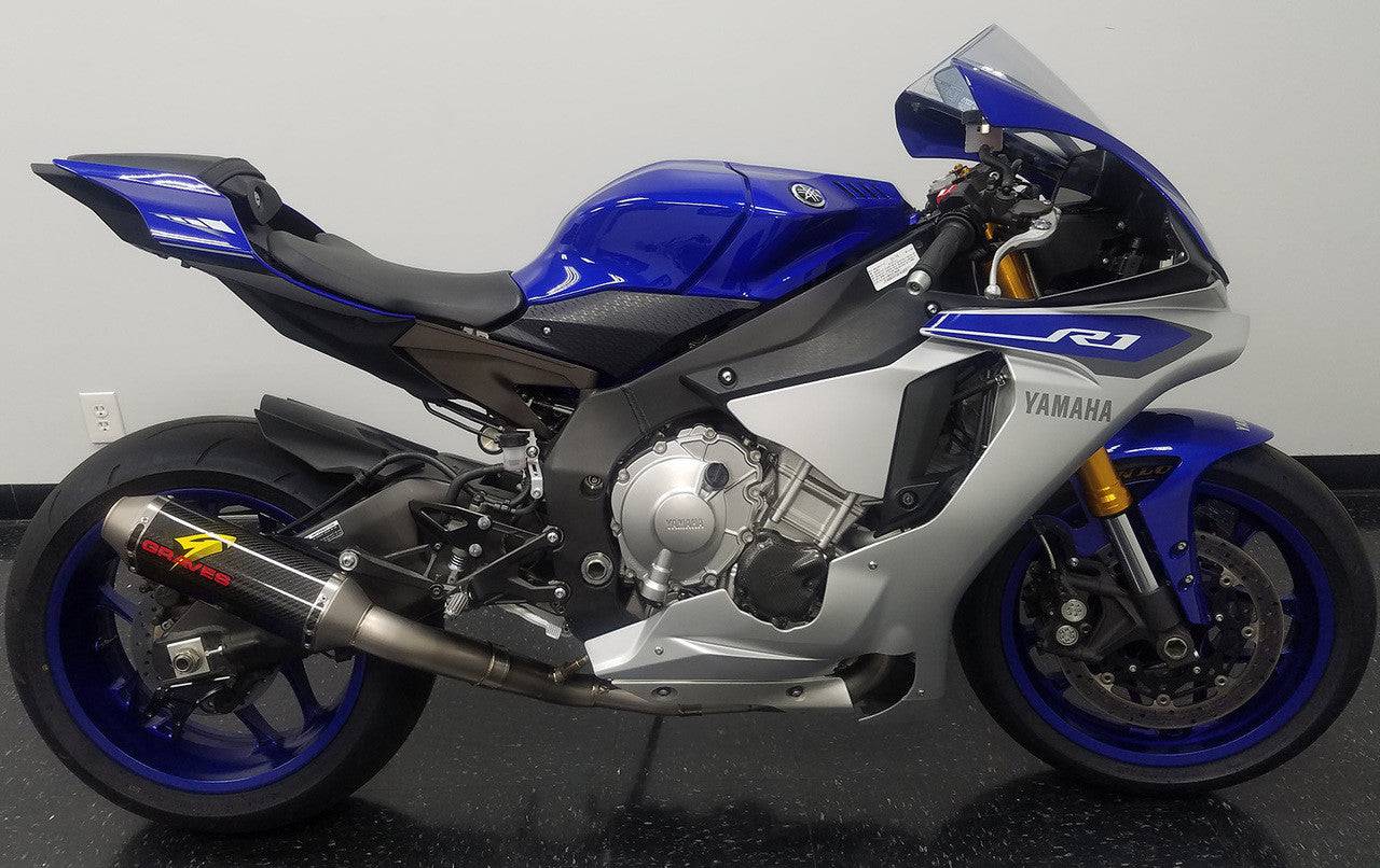 Graves Full Titanium Exhaust System with Carbon 265mm Silencer Yamaha R1 2015-2024 - Adventure Parts