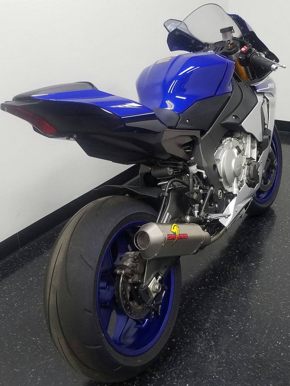 Graves Full Titanium Exhaust System with Titanium 265mm Silencer Yamaha R1 2015-2024 - Adventure Parts